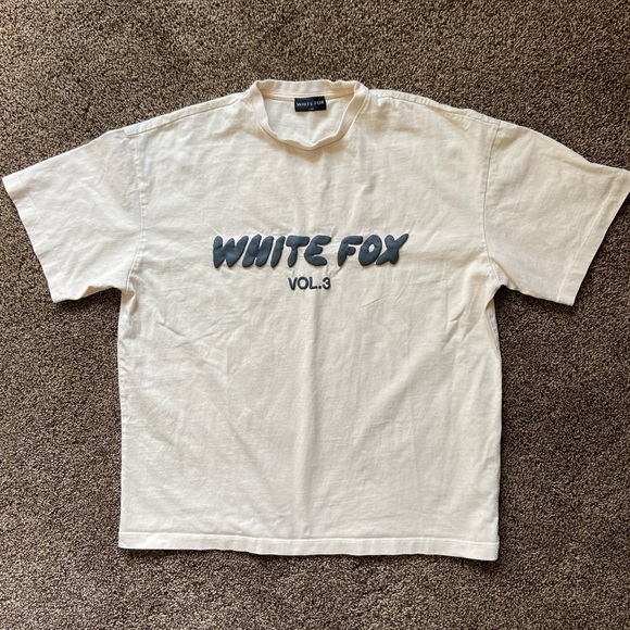White Fox 100% Cotton Tee Size S/M - Picture 1 of 6